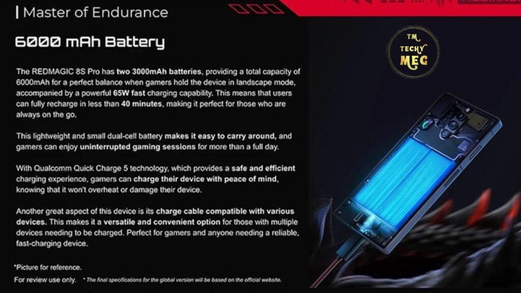 Nubia REDMAGIC 8S Pro Powerful Battery